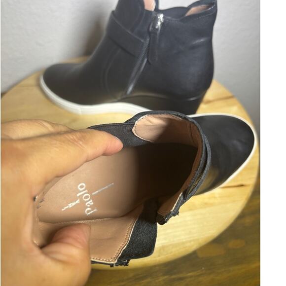 Linea Paola Freshton Women's Wedge Heel Side Zip Sneaker Boot size 8.5 - Picture 9 of 9